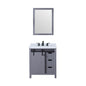 Marsyas 30 in W x 22 in D Dark Grey Bath Vanity