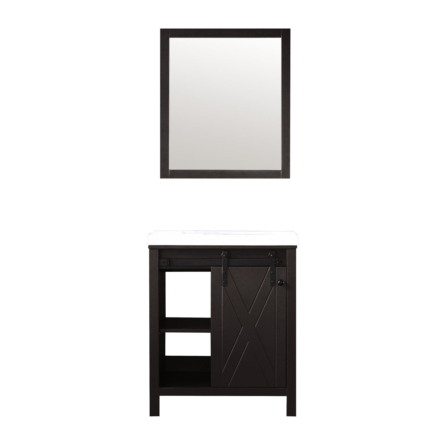 Marsyas 30 in W x 22 in D Brown Bath Vanity