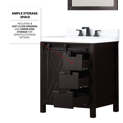Marsyas 30 in W x 22 in D Brown Bath Vanity