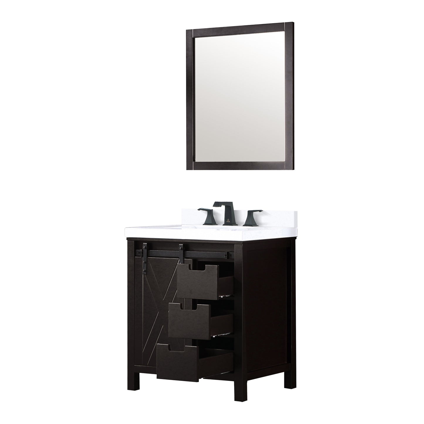 Marsyas 30 in W x 22 in D Brown Bath Vanity