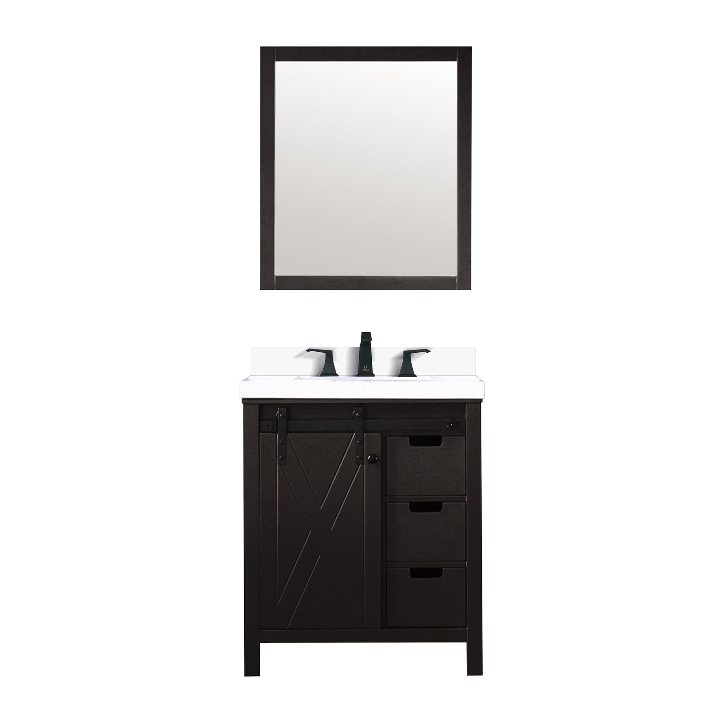 Marsyas 30 in W x 22 in D Brown Bath Vanity
