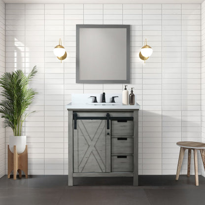 Marsyas 30 in W x 22 in D Ash Grey Bath Vanity