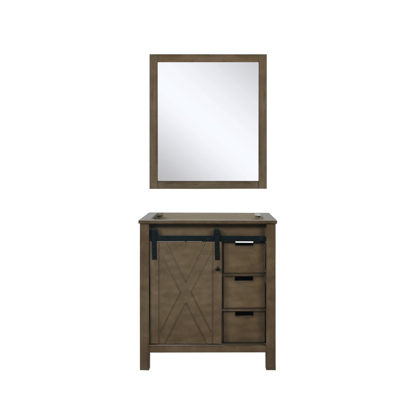 Marsyas 30 in W x 22 in D Rustic Brown Bath Vanity