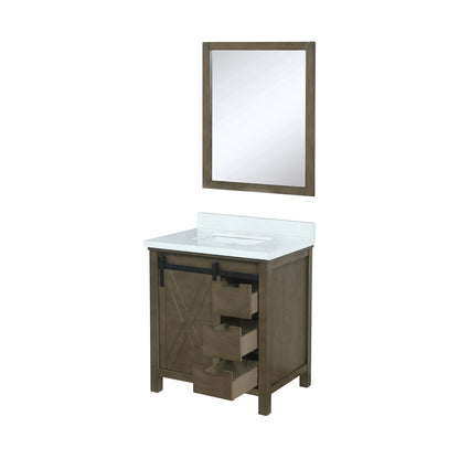 Marsyas 30 in W x 22 in D Rustic Brown Bath Vanity