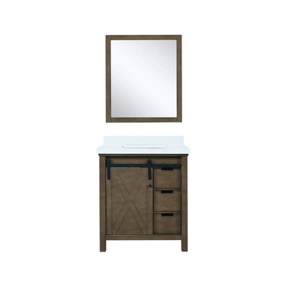 Marsyas 30 in W x 22 in D Rustic Brown Bath Vanity