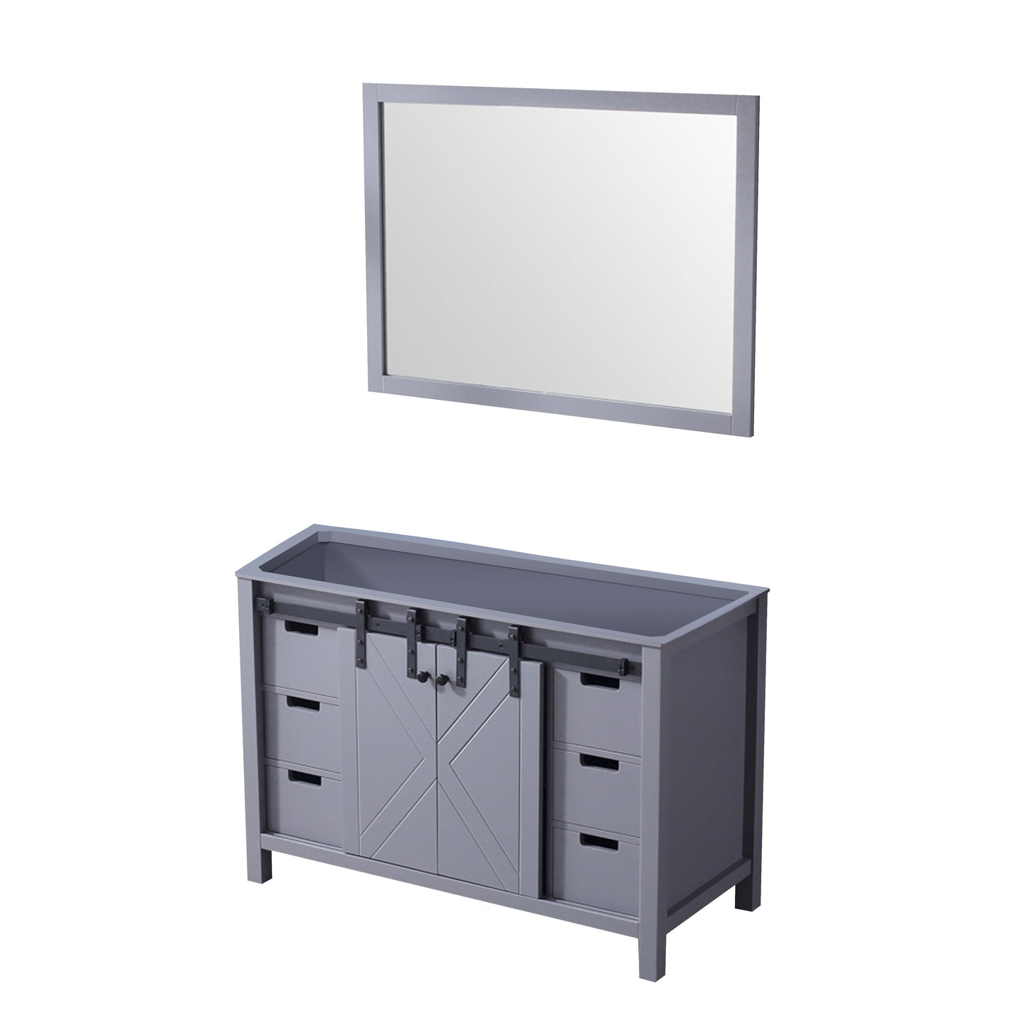 Marsyas 48 in W x 22 in D Dark Grey Bath Vanity