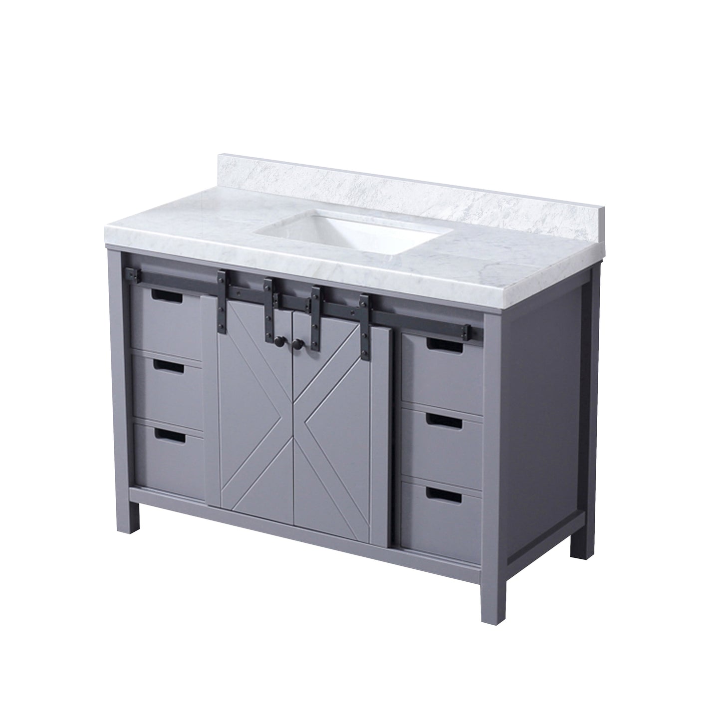 Marsyas 48 in W x 22 in D Dark Grey Bath Vanity
