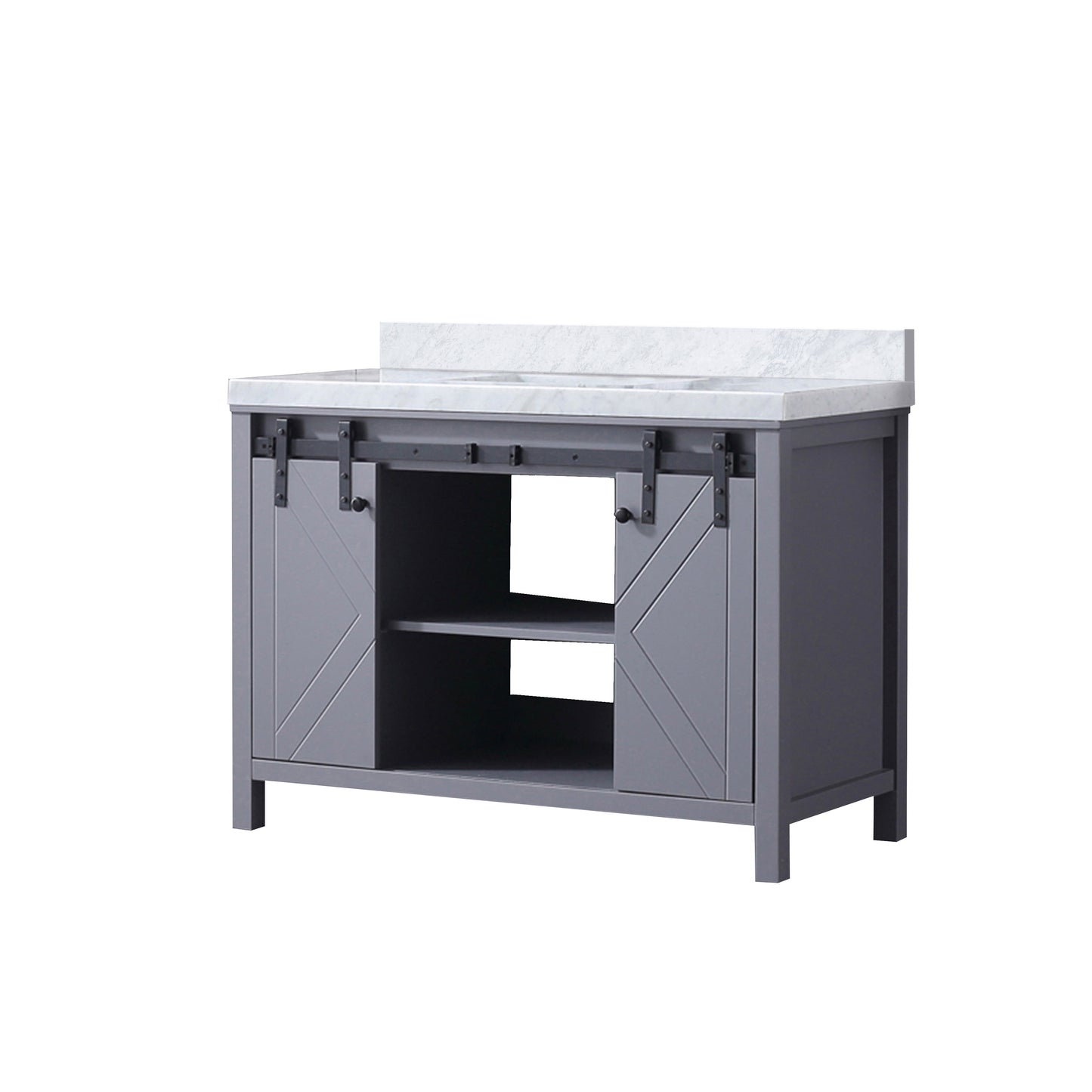 Marsyas 48 in W x 22 in D Dark Grey Bath Vanity