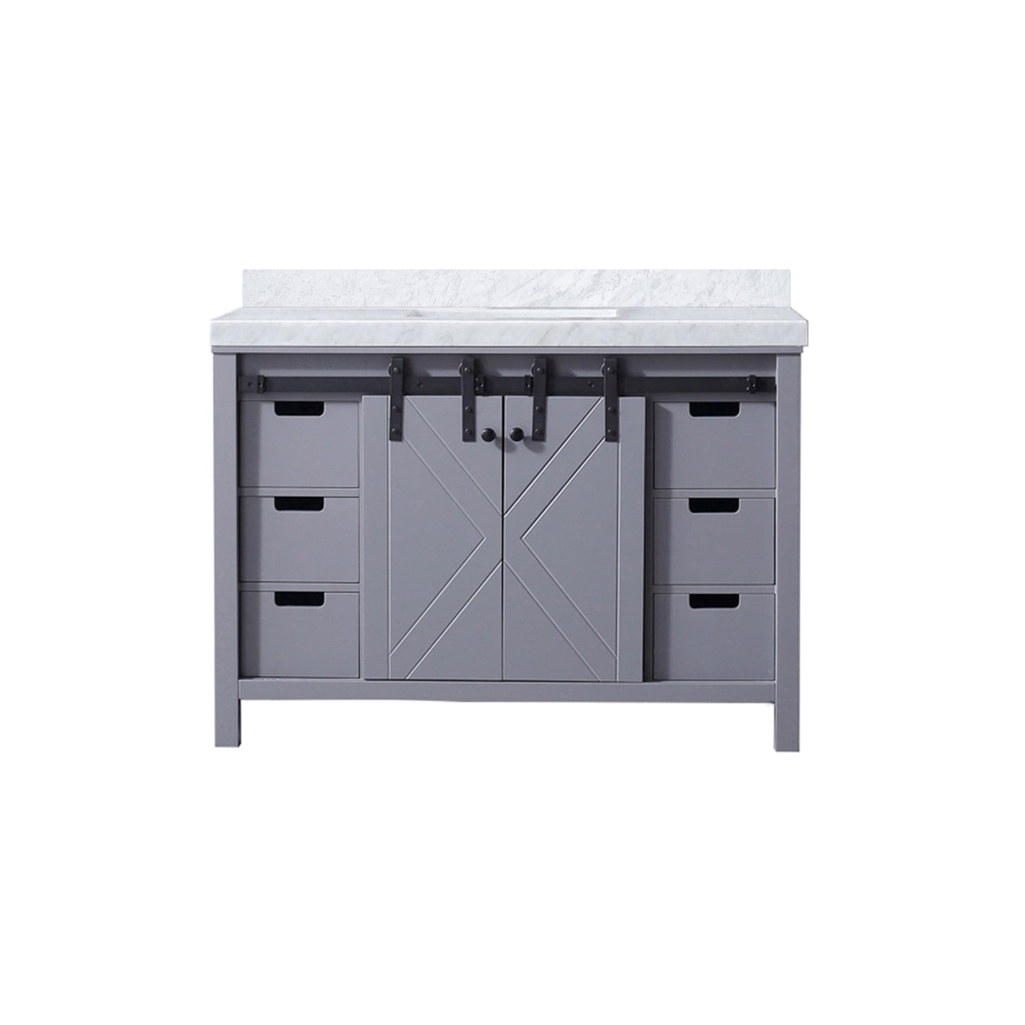 Marsyas 48 in W x 22 in D Dark Grey Bath Vanity