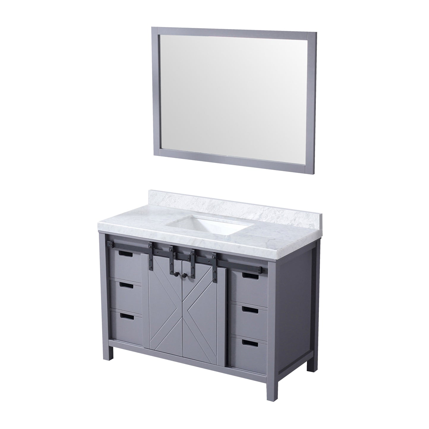 Marsyas 48 in W x 22 in D Dark Grey Bath Vanity