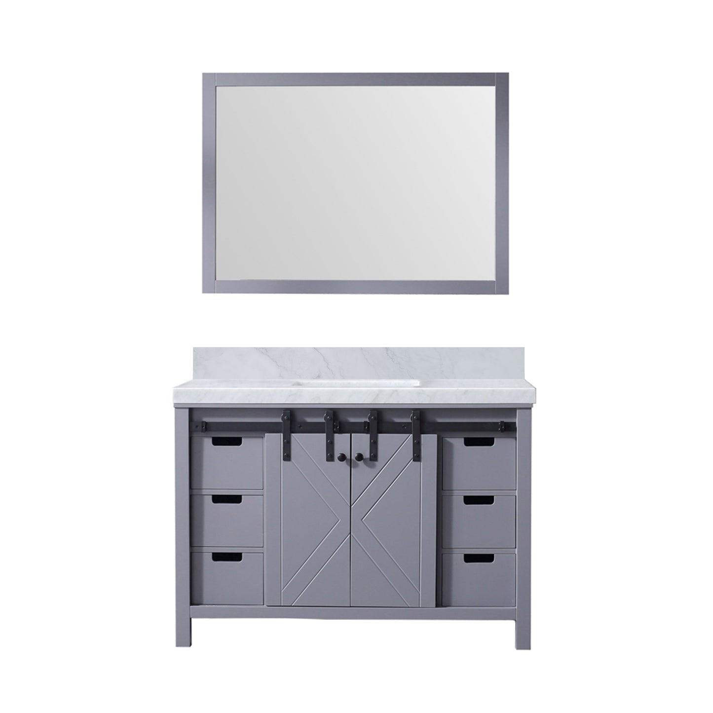 Marsyas 48 in W x 22 in D Dark Grey Bath Vanity