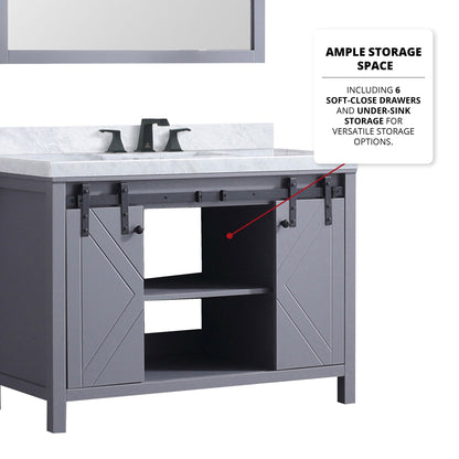 Marsyas 48 in W x 22 in D Dark Grey Bath Vanity