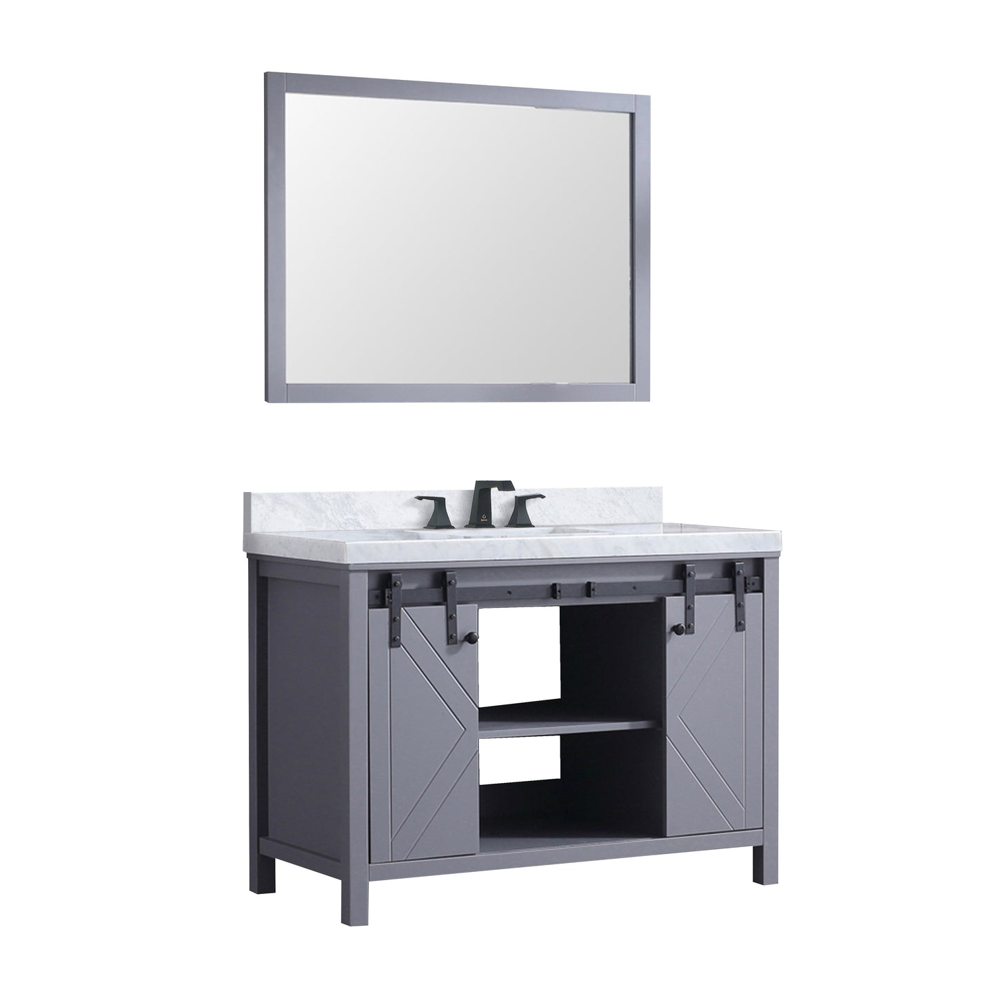 Marsyas 48 in W x 22 in D Dark Grey Bath Vanity
