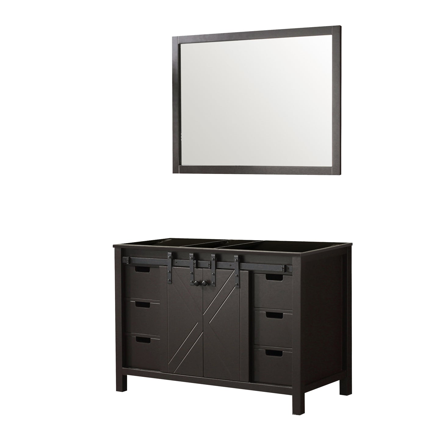 Marsyas 48 in W x 22 in D Brown Bath Vanity