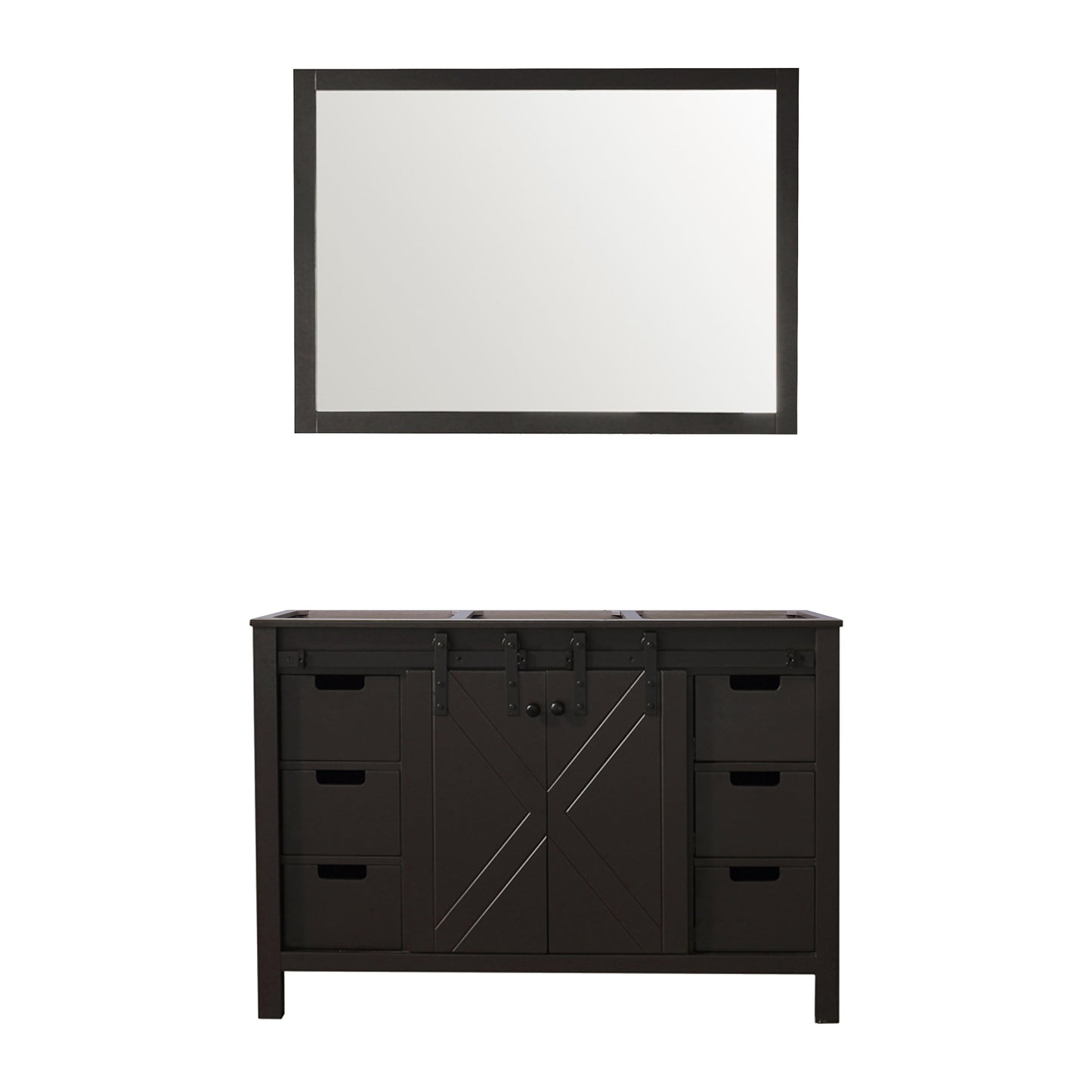 Marsyas 48 in W x 22 in D Brown Bath Vanity