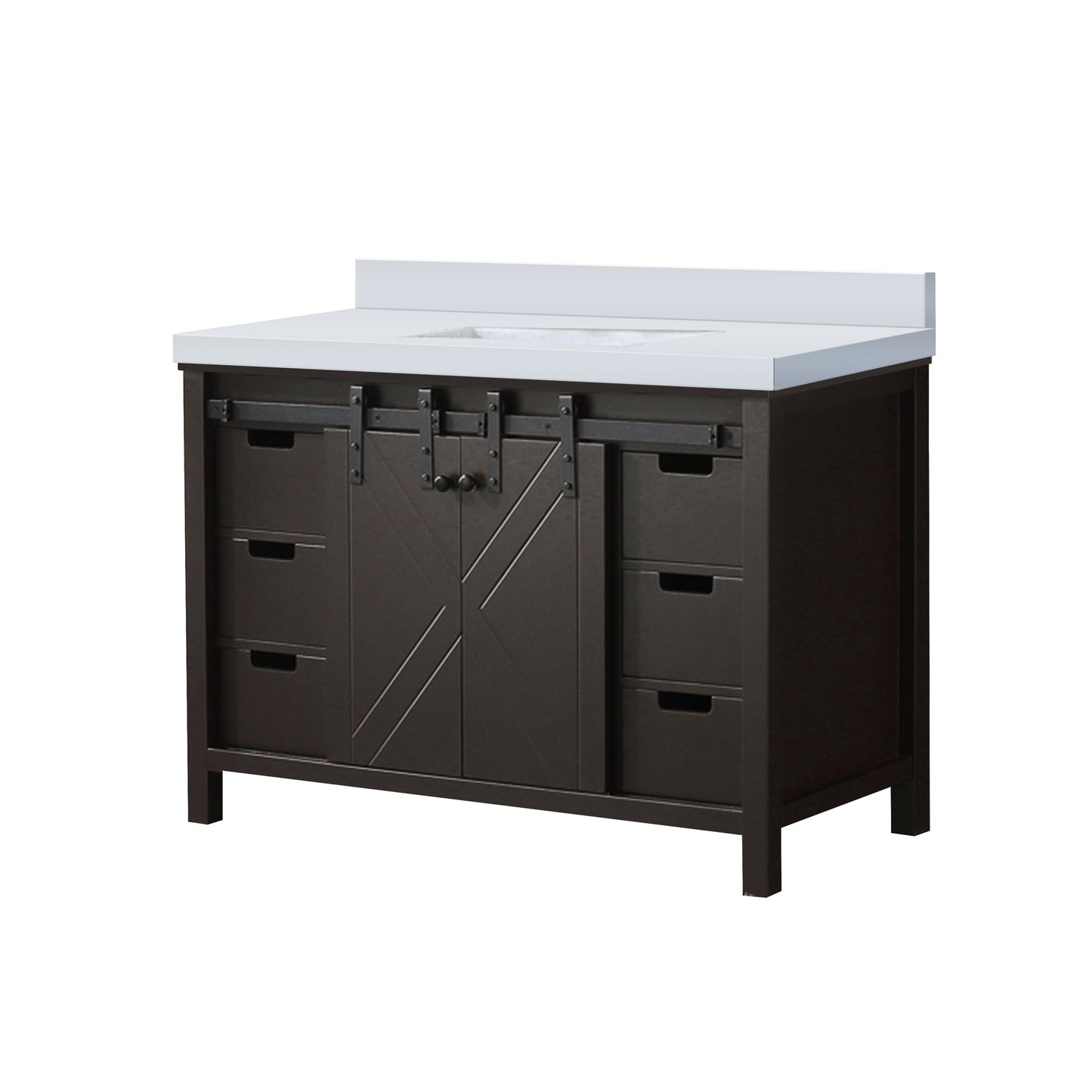 Marsyas 48 in W x 22 in D Brown Bath Vanity