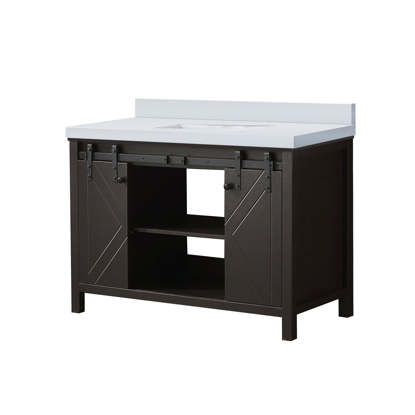 Marsyas 48 in W x 22 in D Brown Bath Vanity