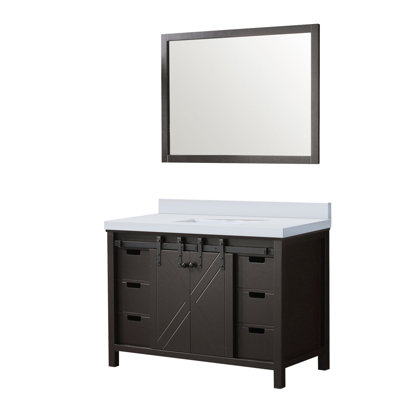 Marsyas 48 in W x 22 in D Brown Bath Vanity