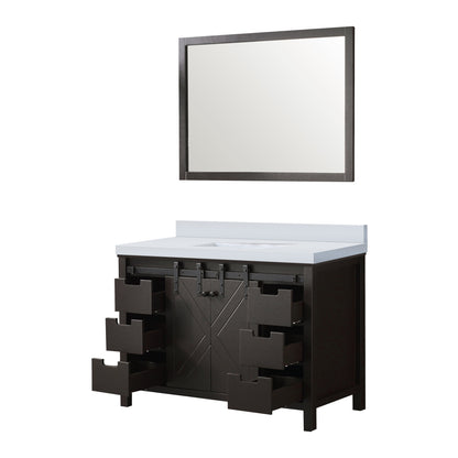 Marsyas 48 in W x 22 in D Brown Bath Vanity