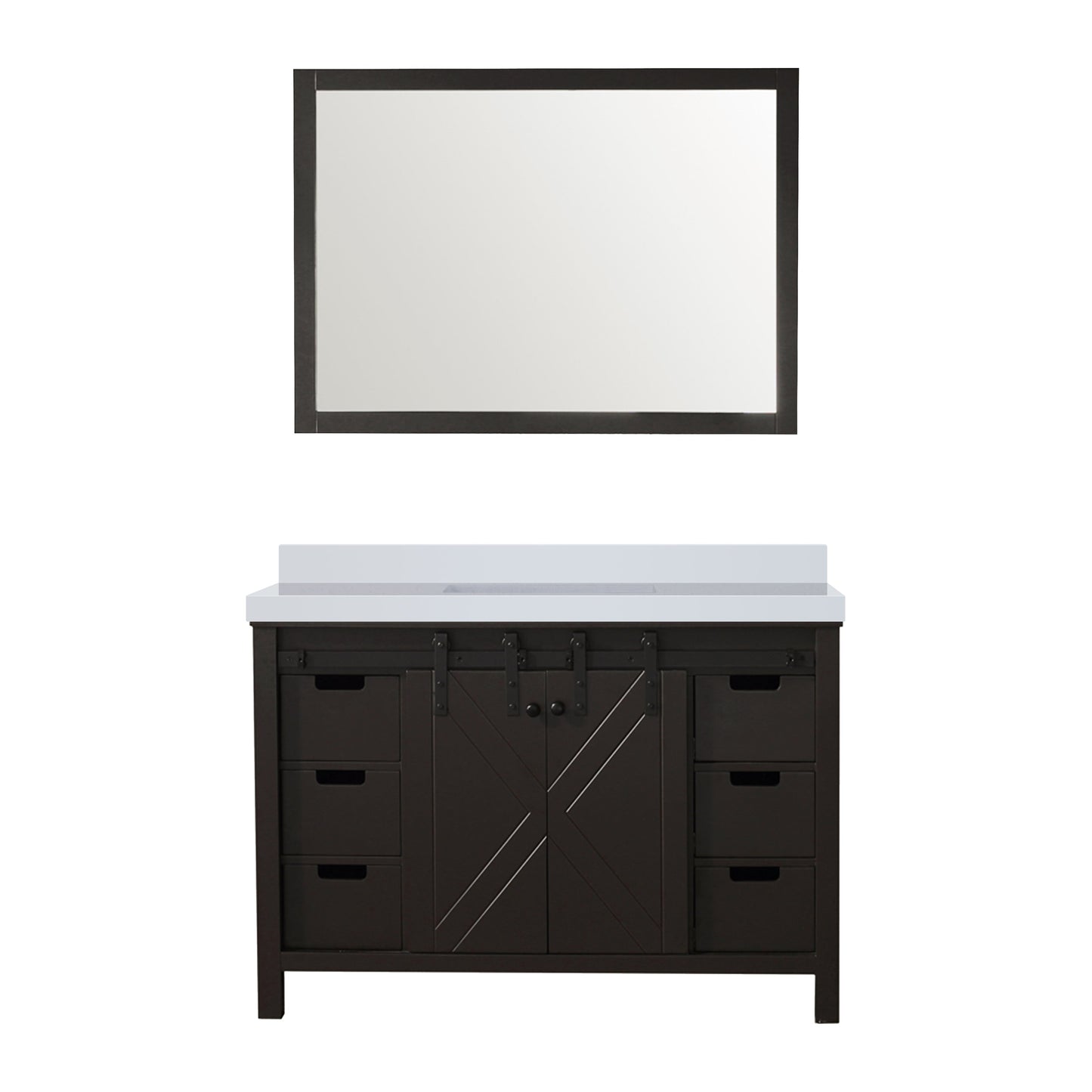 Marsyas 48 in W x 22 in D Brown Bath Vanity