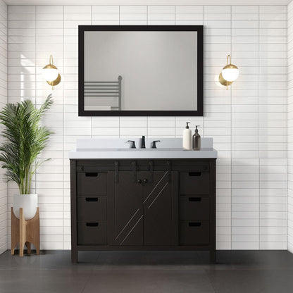 Marsyas 48 in W x 22 in D Brown Bath Vanity