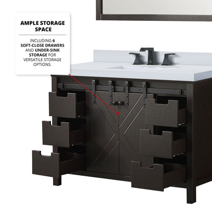 Marsyas 48 in W x 22 in D Brown Bath Vanity
