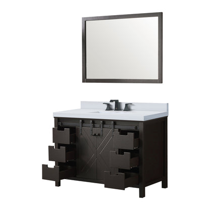 Marsyas 48 in W x 22 in D Brown Bath Vanity