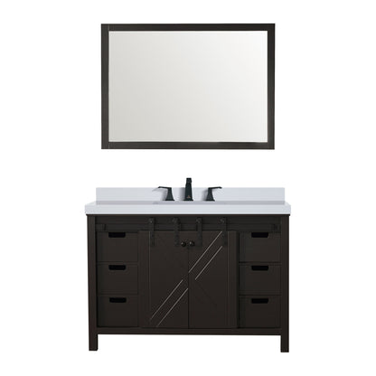 Marsyas 48 in W x 22 in D Brown Bath Vanity