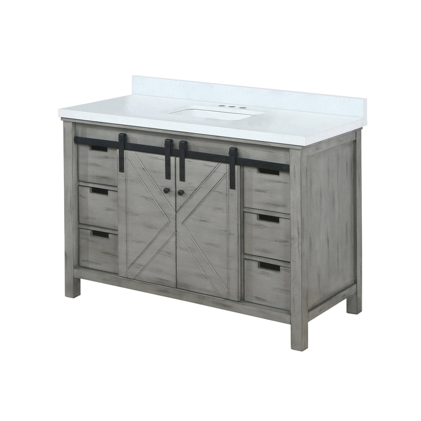 Marsyas 48 in W x 22 in D Ash Grey Bath Vanity