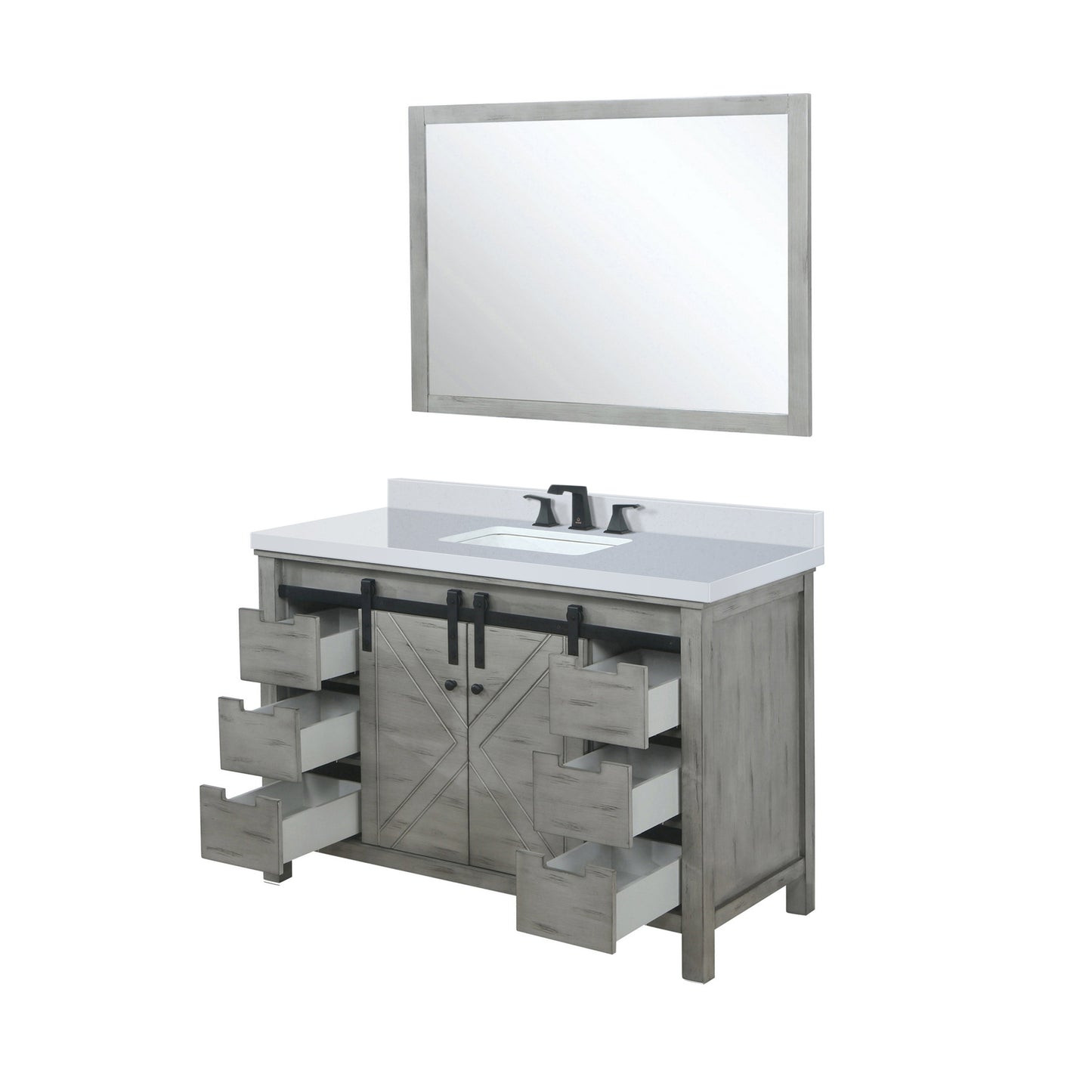 Marsyas 48 in W x 22 in D Ash Grey Bath Vanity
