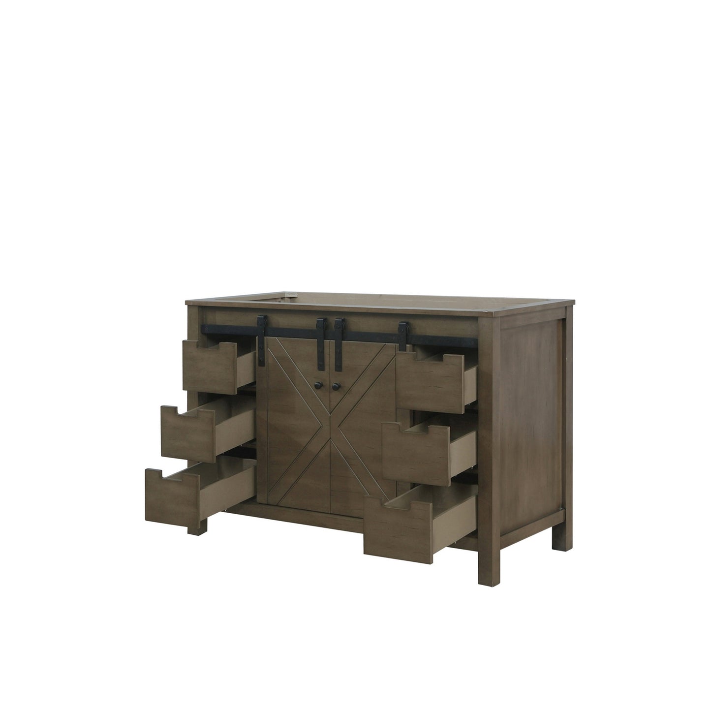 Marsyas 48 in W x 22 in D Rustic Brown Bath Vanity