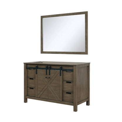 Marsyas 48 in W x 22 in D Rustic Brown Bath Vanity