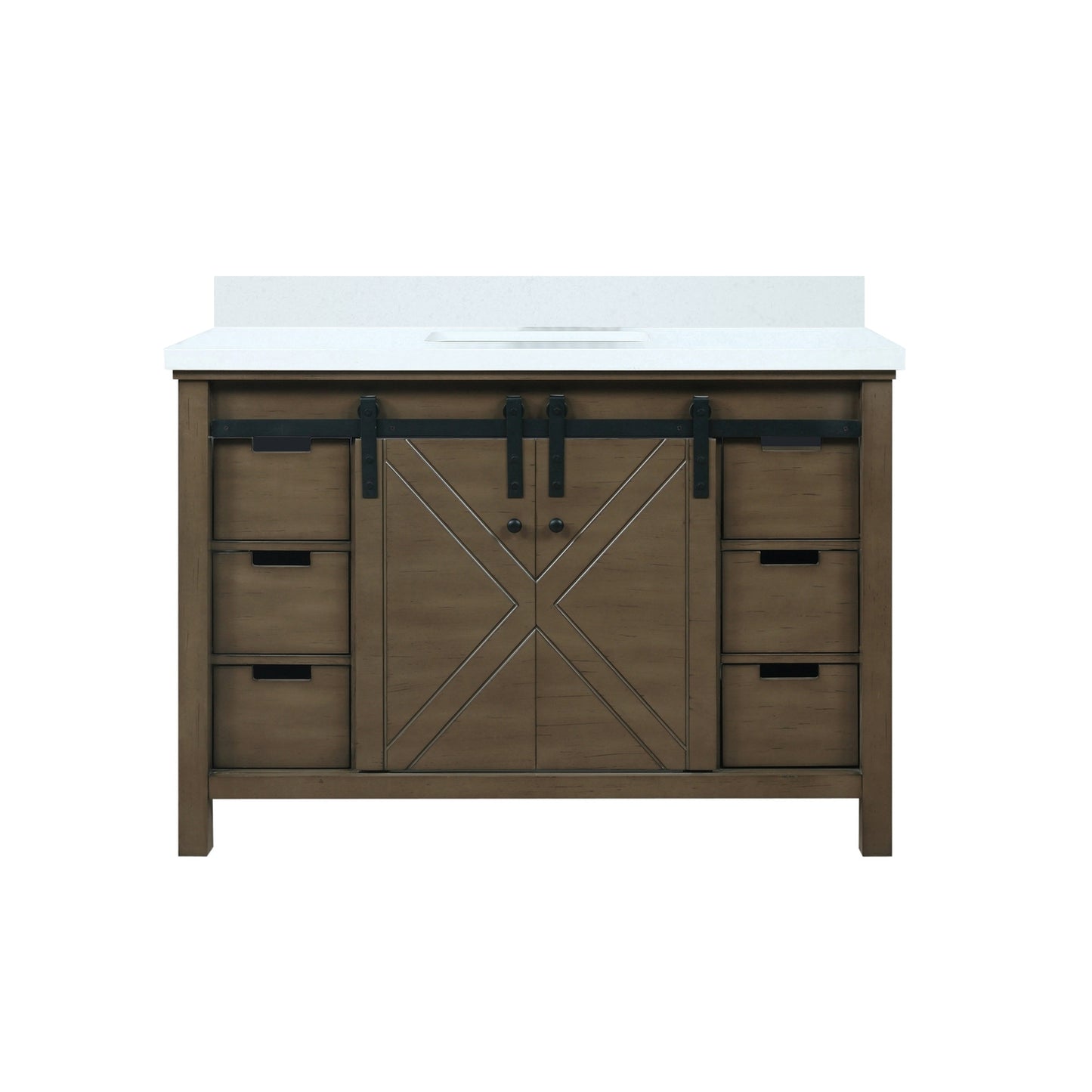 Marsyas 48 in W x 22 in D Rustic Brown Bath Vanity