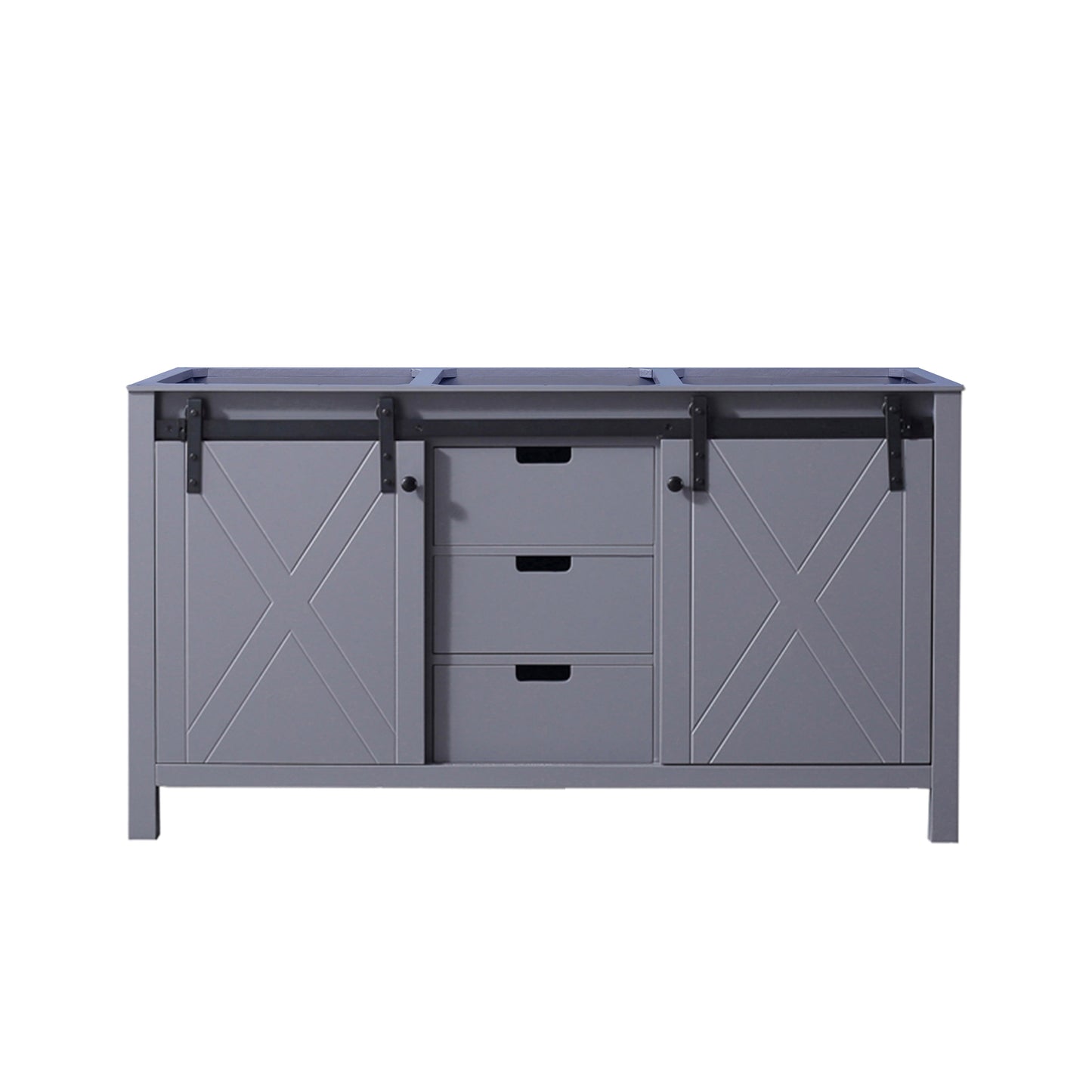 Marsyas 60 in W x 22 in D Dark Grey Double Bath Vanity