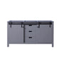 Marsyas 60 in W x 22 in D Dark Grey Double Bath Vanity