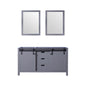 Marsyas 60 in W x 22 in D Dark Grey Double Bath Vanity