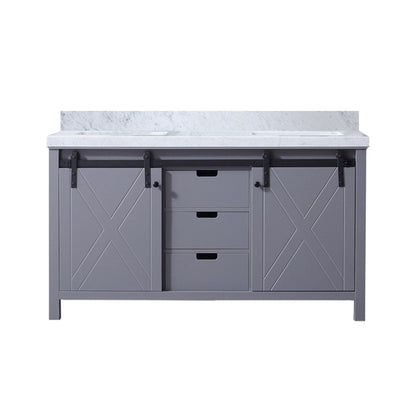 Marsyas 60 in W x 22 in D Dark Grey Double Bath Vanity