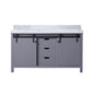Marsyas 60 in W x 22 in D Dark Grey Double Bath Vanity