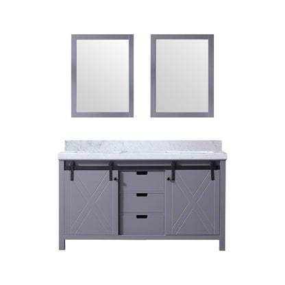 Marsyas 60 in W x 22 in D Dark Grey Double Bath Vanity