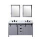 Marsyas 60 in W x 22 in D Dark Grey Double Bath Vanity