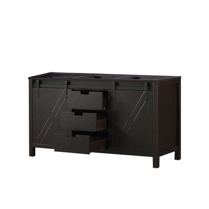 Marsyas 60 in W x 22 in D Brown Double Bath Vanity