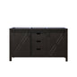 Marsyas 60 in W x 22 in D Brown Double Bath Vanity