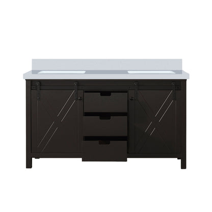 Marsyas 60 in W x 22 in D Brown Double Bath Vanity