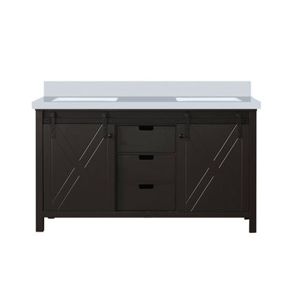 Marsyas 60 in W x 22 in D Brown Double Bath Vanity