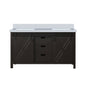 Marsyas 60 in W x 22 in D Brown Double Bath Vanity