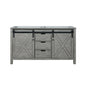Marsyas 60 in W x 22 in D Ash Grey Double Bath Vanity