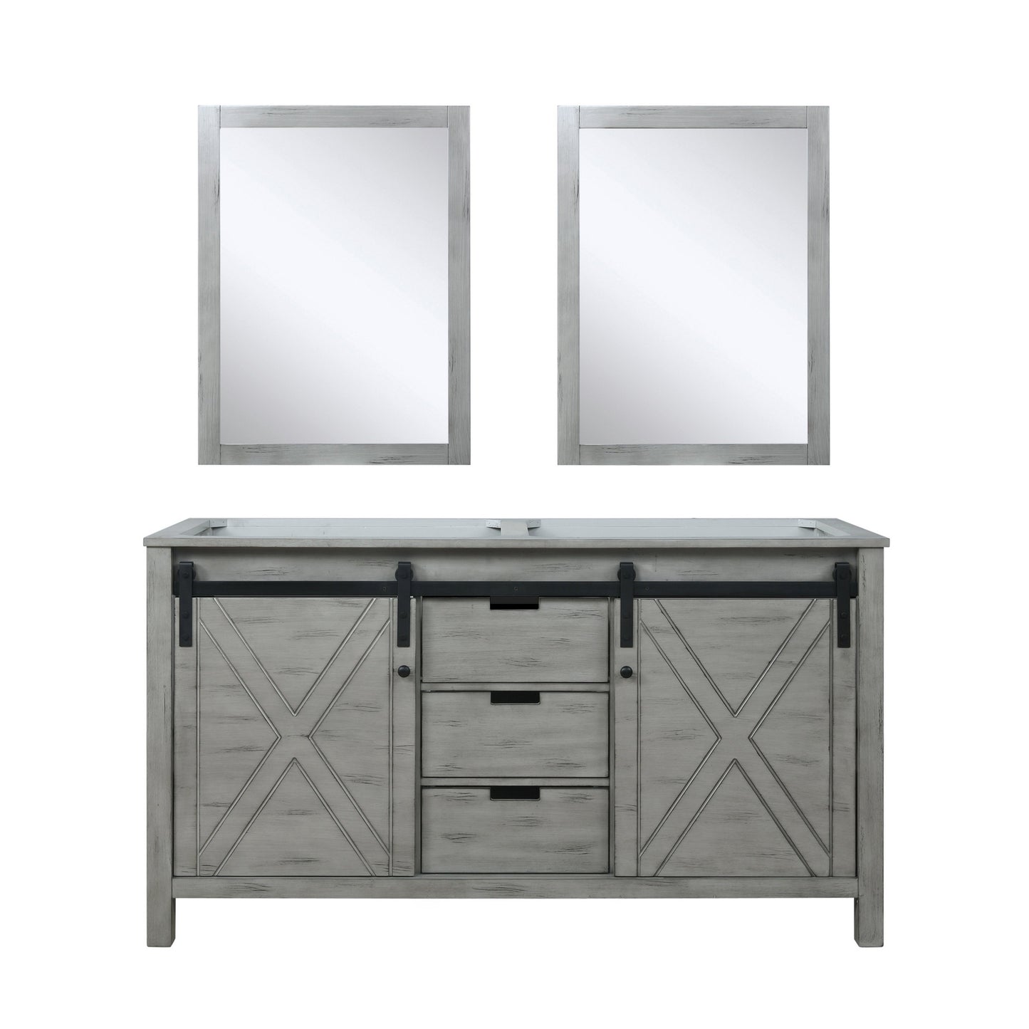 Marsyas 60 in W x 22 in D Ash Grey Double Bath Vanity