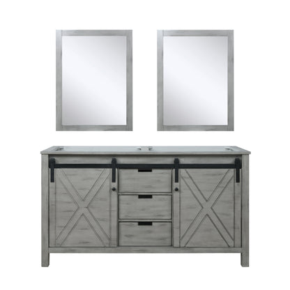 Marsyas 60 in W x 22 in D Ash Grey Double Bath Vanity