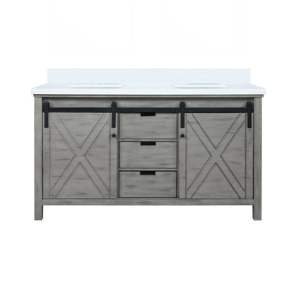 Marsyas 60 in W x 22 in D Ash Grey Double Bath Vanity