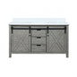 Marsyas 60 in W x 22 in D Ash Grey Double Bath Vanity